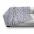 thumbnail image 2 of Butterfly Soft Flannel Fleece Throw Blanket, Continuous Pattern of Monotone Abstract Winged Delicate Insect, Cozy Plush for Indoor and Outdoor Use, 50" x 60", Lavender Blue Dark Grey, by Ambesonne, 2 of 5