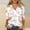 White, variant on Womens Summer Tops Floral Printed 3/4 Length Sleeve V Neck Dressy Casual Shirts Loose Fit Work Comfy Going Out Beach Outfits Clothes