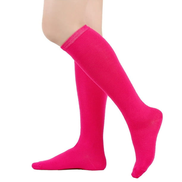 Calcetines de moda para mujer, calcetines de pierna de color liso, calcetines de dacrón para mujer