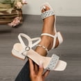 thumbnail image 5 of Fashion Women Casual Round Head Comfy Sandals Beach Casual Sandals Shoes, 5 of 7