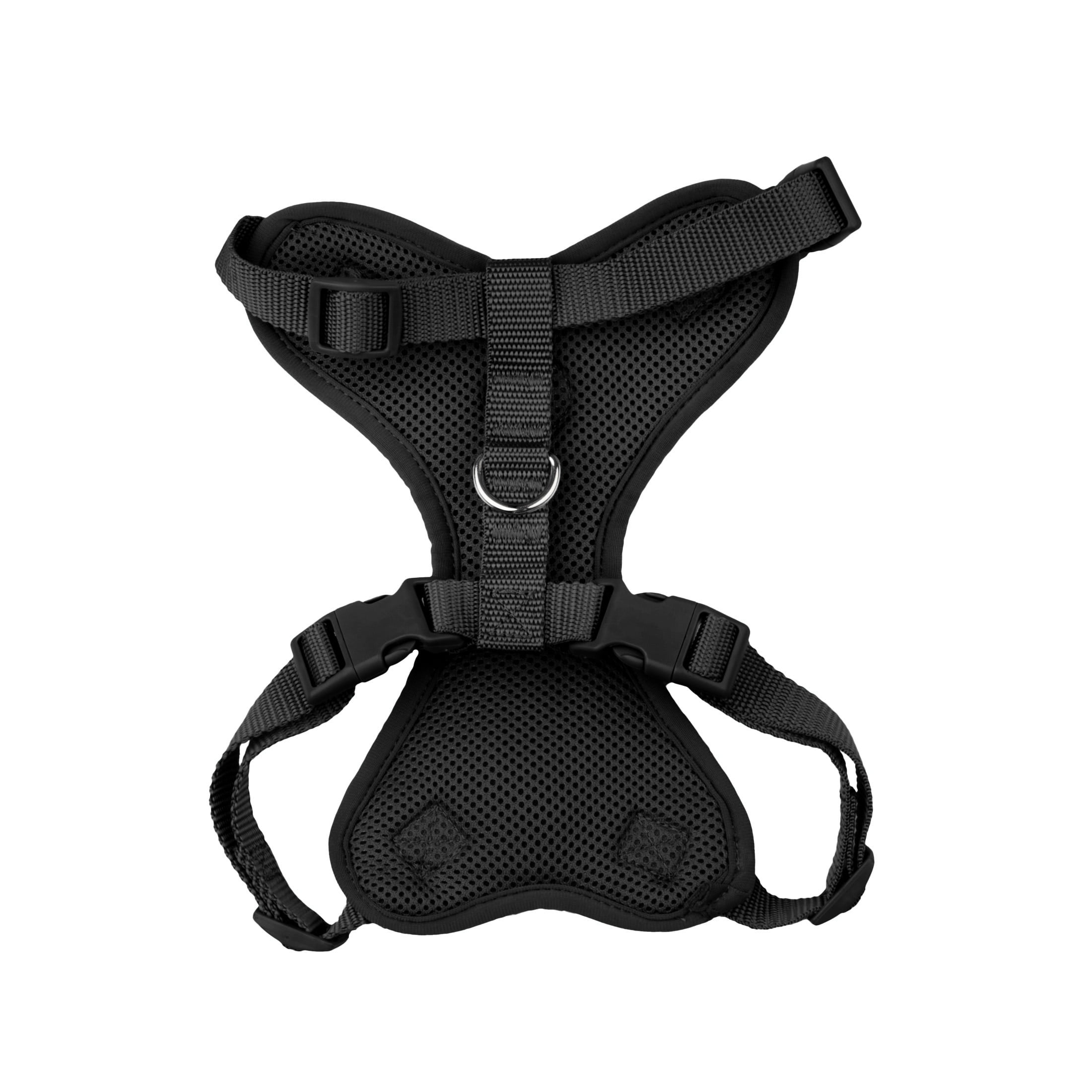 Vibrant Life Polyester Mesh Adjustable and Reflective Dog Walking Harness, Black, XL