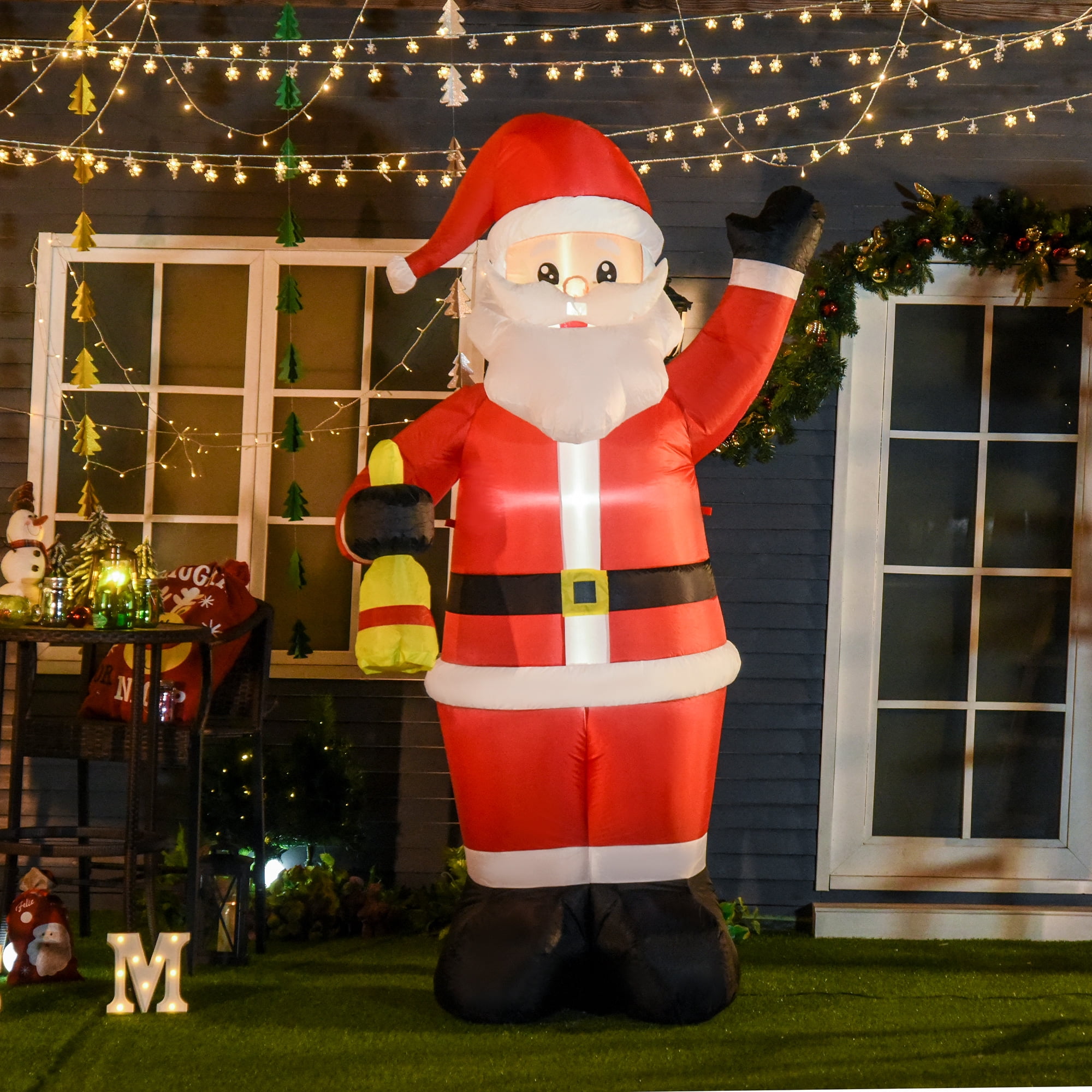 CHRISTMAS BY HOLIDAY LIVING 4' LIGHTED SANTA CLAUS INFLATABLE BLOWUP BRAND NEW! 
