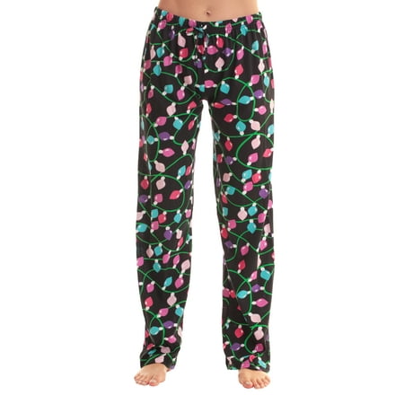 

Just Love Women Pajama Pants / Sleepwear / PJs (Black - Christmas Lights 3X)