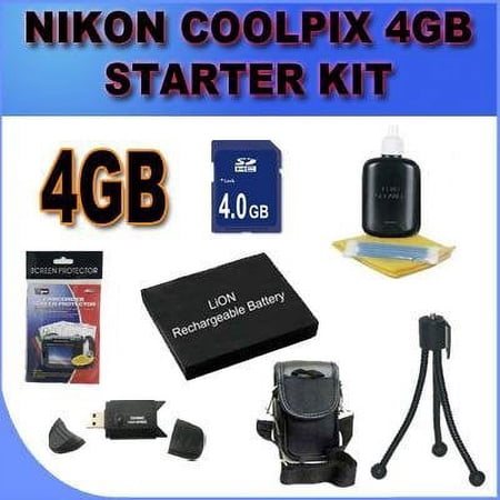 BigVALUEInc Saver Nikon Accessory Bundle - Lithium Ion Battery for Coolpix S3000 S4000 and More Models + Flexible Mini