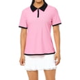 thumbnail image 2 of Yesfashion Womens Golf Polo Shirts Short Sleeve Zipper Athletic Tennis Shirt Moisture Wicking Sport Active Tops, 2 of 5