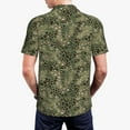 thumbnail image 3 of Balery Green Snake Skin Printed Men’s Short Sleeve Polo Shirt, Midweight Men's Shirt,Golf Polo shirts -Medium, 3 of 8