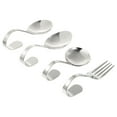 thumbnail image 2 of 4pcs Stainless Steel Dessert Spoons Bent Handle Spoons Dessert Spoons (Silver), 2 of 6