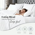 thumbnail image 4 of Superior Cotton Blend 600 Thread Count Dash Stitch Hem Sheet Set, Full, White-Black, 4 of 8