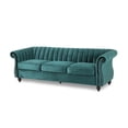 thumbnail image 5 of Miekor Furniture Plush 3-Seater Sofa, Teal, Velvet B5A1978, 5 of 9