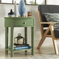 thumbnail image 3 of Weston Home Easley Circle End Table With Drawer And Lower Storage, Meadow Green, 3 of 8