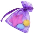thumbnail image 3 of Sacs en Organza pour Cadeaux de Fête, Lot de 100, Violet, 10*12cm, 3 of 7