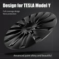 thumbnail image 4 of For Tesla Model Y Hubcaps 19" Full Coverage 4Pcs Matte Black Wheel Covers USA, 4 of 18