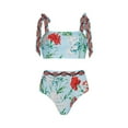 thumbnail image 3 of IDOPIP Women's One Piece Swimsuit with Matching Wrap Skirt Sarong Halter Floral Print Bikini Set Bathing Suits, 3 of 4