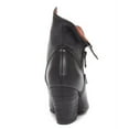 thumbnail image 5 of Kelsi Dagger Ingrid Black Leather Folded Lining Block Heel Western Ankle Bootie (BLACK, 5.5), 5 of 5