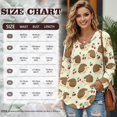 thumbnail image 7 of DISNIMO Hedgehog Cherry Printed Sweatshirts for Women Long Sleeve Hoodies Waffle Pullover Tops Lightweight Shirt for Fall Winter, XL, 7 of 7
