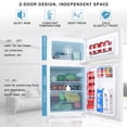 thumbnail image 2 of Northair 3.2 Cu ft Compact Mini Refrigerator Separate Freezer, Small Fridge Double 2-Door Adjustable Removable Retro Stainless Steel Shelves, 2 of 7