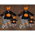 thumbnail image 4 of Ensemble de Tenues 2PCS Bébé Bébé Halloween Tenues T-Shirt + Pantalon Rayé, 4 of 5