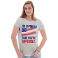 thumbnail image 4 of You're Offended USA Colonial Flag Womens Slim Fit Graphic Tee Brisco Brands M, 4 of 6