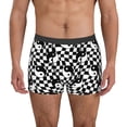 thumbnail image 1 of Balery Ying Yang Checkered Calzoncillos bóxer para hombre, ropa interior de algodón suave y transpirable con cinturilla de nailon-Small, 1 of 5