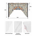 thumbnail image 5 of Orange Blue Ethnic Rustic Swag Valances for Windows, Small Curtains Drapes, Boho Southwestern Heritage Kitchen Window Curtains Over Sink Window Treatment Valance for Bedroom/Bathroom 56"x36", 5 of 5