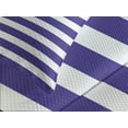 thumbnail image 4 of Ambesonne Striped Quilted Bedspread Set 3 Pcs, Navy Nautical Marine, Queen Size, Purple, 4 of 5