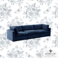 thumbnail image 4 of Rustic Manor Saniyah Navy Linen Sofa | 3-Seats, 4 of 9