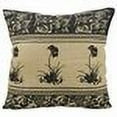 thumbnail image 2 of Nourison Life Styles Three Black Flowers Throw Pillow, Natural, 20" x 20", 2 of 3