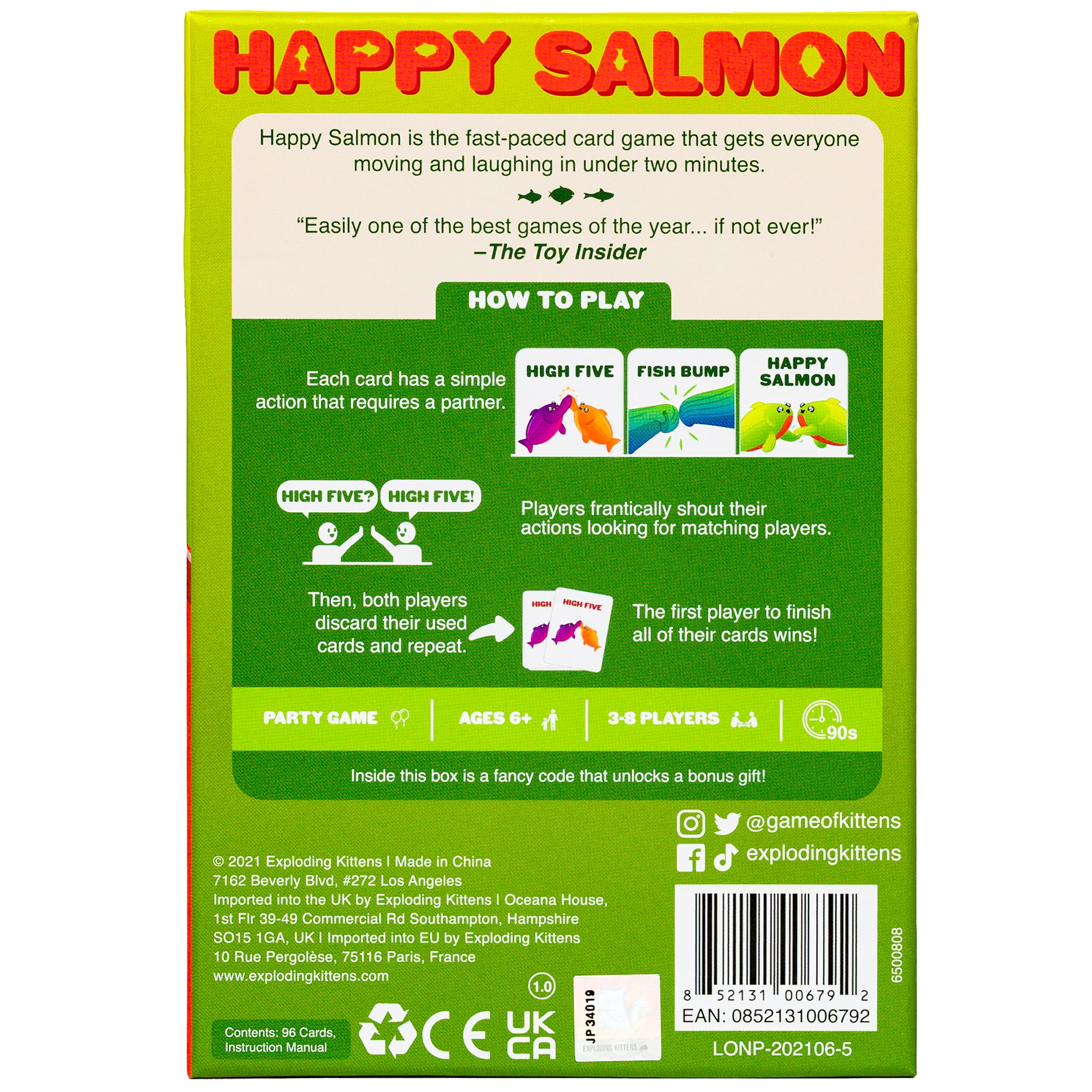 Happy Salmon - A 90 Second Party Game by Exploding Kittens 