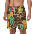 thumbnail image 2 of Uemuo Robot and Monsters Pattern Mens Swim Trunks Quick Dry Board Shorts with Mesh Lining, Stretch Beach Shorts Quick Dry No-Chafing Board Shorts-X-Large, 2 of 9
