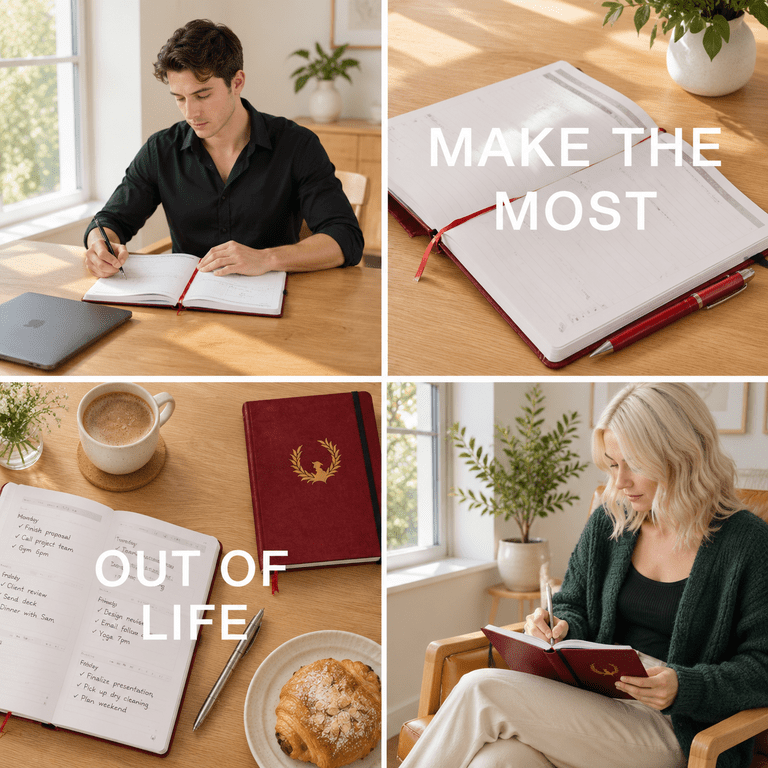 Classic Hardcover 12 Week Weekly Monthly Goal Planner with Daily ...