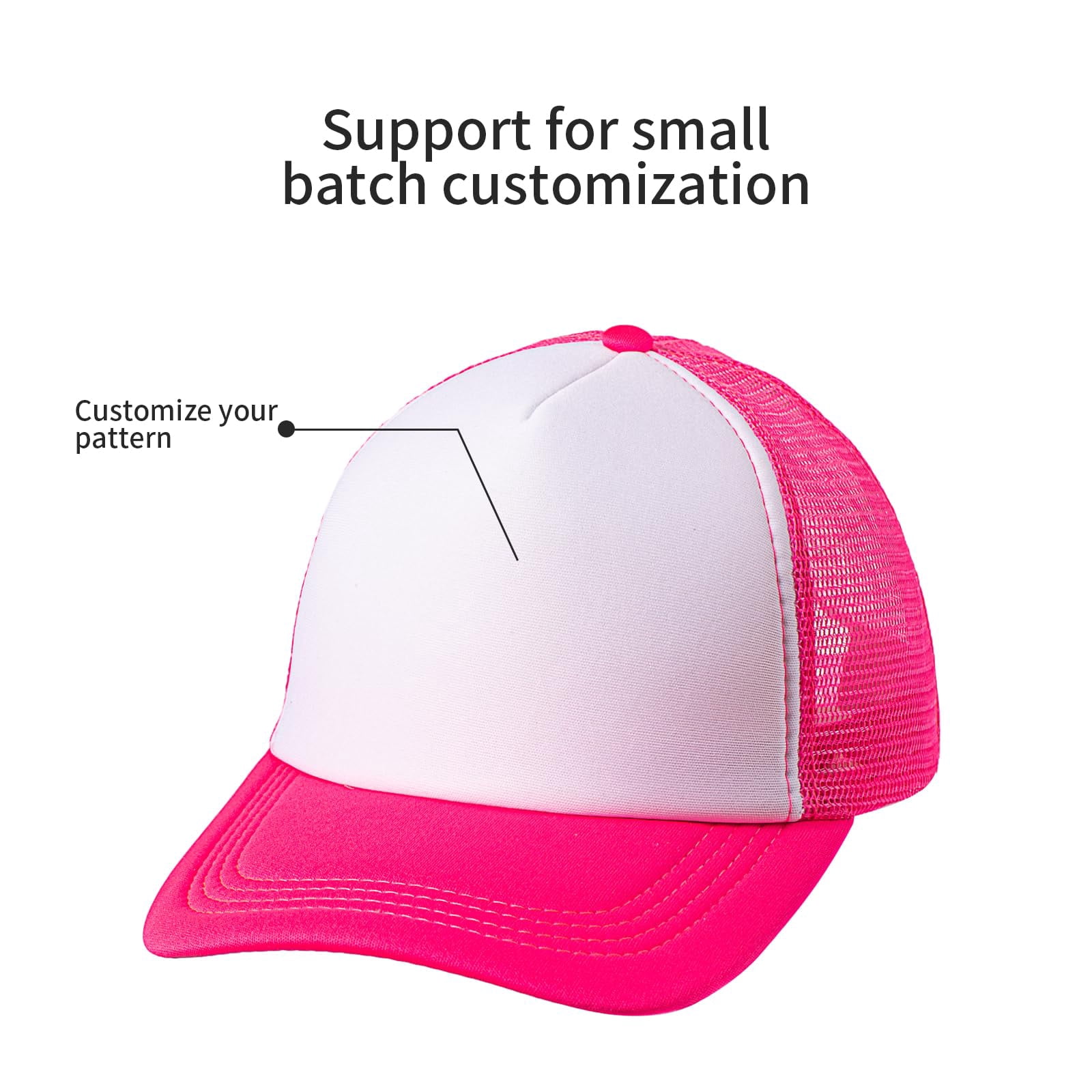 10 Pack of Blank Trucker Hat Bulk Mesh Cap Men and Women Baseball Cap DIY Graffiti Hot Stamping Duck Tongue Cap