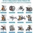 thumbnail image 2 of 12 in 1 Educational Solar Robot Toy - 190 Piece DIY Building Science Experiment Kit for 8-10 years old 26s, 2 of 5