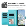 thumbnail image 3 of Case For Samsung Galaxy S25 Edge 5G Butterfly Flower Multi-card Holder Zipper Wallet With Lanyard Magnetic Clasp Flip Stand Leather Phone Case,Sky blue,For Galaxy S25 Edge 5G, 3 of 8