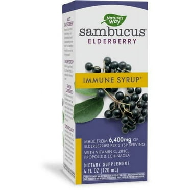 Nature's Way Sambucus Immune* Elderberry Syrup with Echinacea, Zinc & Vitamin C, 4 Oz