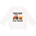 thumbnail image 2 of Inktastic Farming Cute Boy Loves Tractors Toddler Sweatshirt, 2 of 4