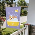 thumbnail image 5 of Wukai Corgi Washing in Bathtub Garden Flags Double Sided Welcome Garden Yard House Flags Outside Outdoor House (Only Flag), 5 of 8