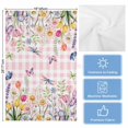 thumbnail image 5 of Wildflowers Kitchen Towels Set of 2, Water Absorbent Dish Towel, Spring Watercolor Tulip Floral Leaf Pink Plaid Decorative Hand Towels - Quick Drying Cloth for Cooking Baking, 18x28 Inch, 5 of 8