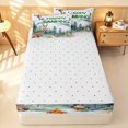 thumbnail image 4 of Erosebridal Happy Camping Zipper Twin Comforter Sets with Fitted Sheet and 2 Pillowcases, Hunting and Fishing Zipper Bedding Set, Reversible, 4 of 7