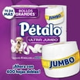 thumbnail image 3 of Papel higiénico Pétalo Ultra Jumbo 4 rollos de 400 hojas dobles, 3 of 4