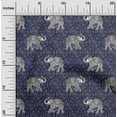 thumbnail image 1 of oneOone Cotton Poplin Fabric Elephant Block Print Fabric BTY 42 Inch Wide, 1 of 4