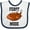 White and Navy, variant on Inktastic Thanksgiving Feast Mode Turkey Football Boys or Girls Baby Bib
