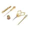 thumbnail image 1 of Vintage Sewing Kit, Lightweight 5pcs Vintage Sewing Tool Set  For Crafting, 1 of 8