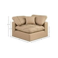 thumbnail image 3 of Meridian Furniture Comfy Tan Vegan Leather Corner Chair, 3 of 12