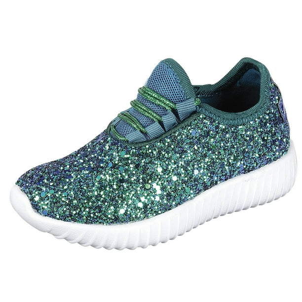 navy sparkly trainers