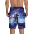 thumbnail image 3 of Naloa Astronauts Start Running Men's Short Pajama Pants, Lounge Comfort Shorts with Elasticized Waistband and Side Pockets - Large, 3 of 9