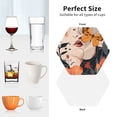 thumbnail image 6 of Disketp Butterfly Floral Elegance Funny Coasters,4 Pcs Leather Coasters with Holder, Perfect Housewarming Hostess Gifts,Protect Furniture from Water Marks Scratch and Damage-Hexagon, 6 of 6