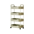 thumbnail image 2 of 4-Tier Kitchen Storage Cart Rolling Organizer, Multi-Layer Mobile Utility Cart with Wheels, Space-Saving Shelving Unit for Pantry, Bathroom, Living Room, and Garage Storage, 2 of 5