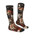thumbnail image 4 of Lsque Whimsical Halloween Skeletons Printed Crew Socks Men's Women's LightWeight Thin Casual Calf Socks ,Knee High Socks,Cotton Socks, 4 of 9
