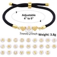 thumbnail image 2 of Multicolor Letter Initial Bracelet for Women Love Heart Cute Jewelry Gift Ideas for Girlfriend Daughter Mom Grandma On Birthday Christmas (Z, Black), 2 of 5