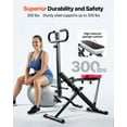 thumbnail image 3 of VEVOR Squat Machine, Deep Squat Rowing Machine for Home, Easy Setup & Foldable Exercise Equipment, Glute Trainer Machine with 3 High-Strength Resistance Bands, Glutes & Leg Home Workout Machine, Black, 3 of 9